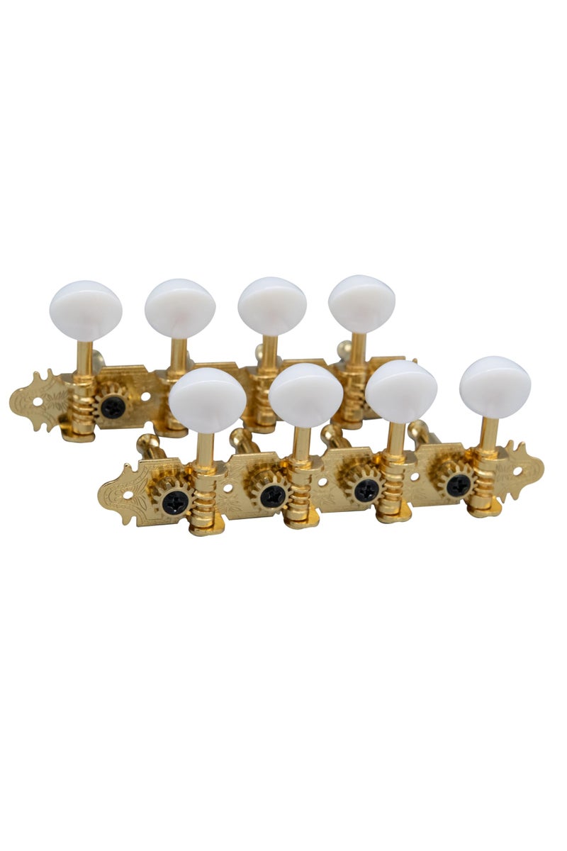 Golden Gate M-123 A-Model Mandolin Tuners - 2 Planks (4+4) - Gold - Image 1
